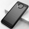 Husa Carcasa spate pentru Xiaomi Redmi Note 9T , Tpu Carbon Design, Neagra