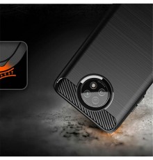 Husa Carcasa spate pentru Xiaomi Redmi Note 9T , Tpu Carbon Design, Neagra