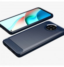 Husa Carcasa spate pentru Xiaomi Redmi Note 9T , Tpu Carbon Design, Neagra