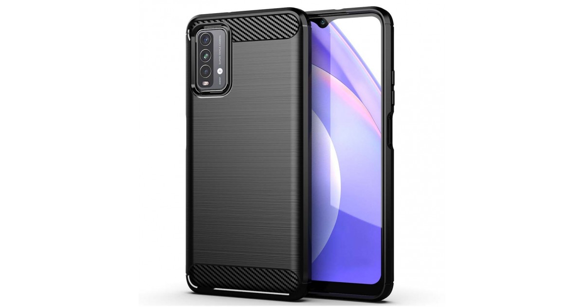 Husa Carcasa spate pentru Xiaomi Redmi 9T , Tpu Carbon Design, Neagra