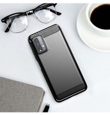 Husa Carcasa spate pentru Xiaomi Redmi 9T , Tpu Carbon Design, Neagra