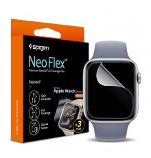 [Pachet 3x] Folie Apple Watch 7 (45mm), Neo Flex Spigen - Clear