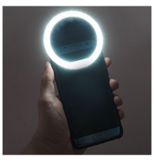 Lampa circulara selfie Ring LED Light pentru telefon - Alb