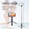 Selfie stick tip trepied cu telecomanda Bluetooth, 101cm, Techsuit S7 - Alb