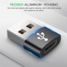 Adaptor USB la Type-C, Techsuit - Negru