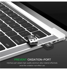 Adaptor USB la Type-C, Techsuit - Negru