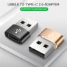 Adaptor USB la Type-C, Techsuit - Negru