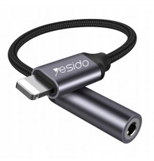 Adaptor audio Lightning la Jack 3.5mm, Yesido - Negru