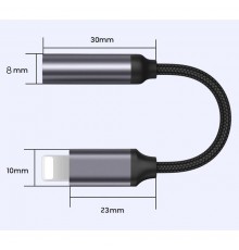 Adaptor audio Lightning la Jack 3.5mm, Yesido - Negru