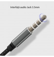 Casti In-ear, Stereo (YH-22) cu Microfon, Jack 3.5mm, 1.2M, Yesido - Negru