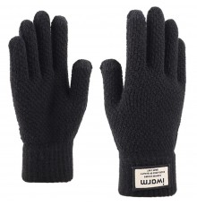 Manusi Tocuhscreen din lana, unisex, iWarm ST0007 - Negru