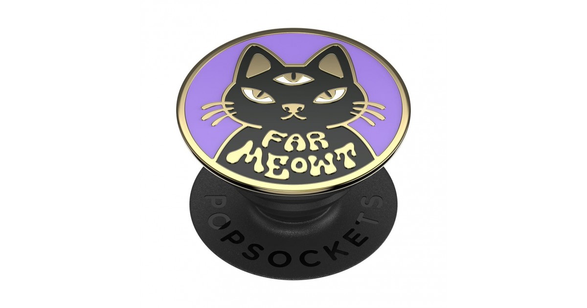 PopSockets Original, Suport Multifunctional - Enamel Far Meowt