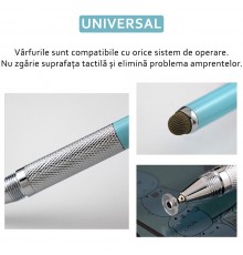 Stylus Pen Universal, IOS, Android, Techsuit JC03 - Alb