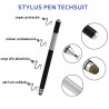 Stylus Pen Universal, IOS, Android, Techsuit JC03 - Alb