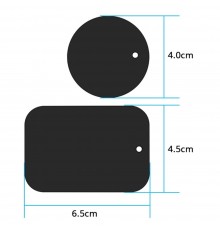 Placa Metalica Mata Autoadeziva Pentru Suporturi Magnetice [Pachet 2x], Techsuit - Negru