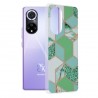 Husa Carcasa Spate pentru Huawei Nova 9 / Honor 50 - Marble Design, Hexagoane Verzi