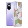 Husa Carcasa Spate pentru Huawei Nova 9 / Honor 50 - Marble Design, Hexagoane Violet