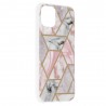 Husa Carcasa Spate pentru iPhone 11 - Marble Design, Hexagoane Roz