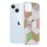 Husa Carcasa Spate pentru iPhone 13 - Marble Design, Hexagoane Violet