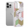 Husa Carcasa Spate pentru iPhone 13 Pro - Marble Design, Hexagoane Violet