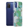 Husa Carcasa Spate pentru Samsung Galaxy A03s - Marble Design, Hexagoane Verzi