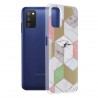 Husa Carcasa Spate pentru Samsung Galaxy A03s - Marble Design, Hexagoane Violet