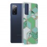 Husa Carcasa Spate pentru Samsung Galaxy S20 FE - Marble Design, Hexagoane Verzi