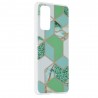 Husa Carcasa Spate pentru Samsung Galaxy S20 FE - Marble Design, Hexagoane Verzi