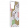 Husa Carcasa Spate pentru Samsung Galaxy S20 FE - Marble Design, Hexagoane Violet