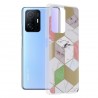 Husa Carcasa Spate pentru Xiaomi 11T / 11T Pro - Marble Design, Hexagoane Violet