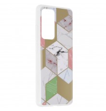 Husa Carcasa Spate pentru Xiaomi 12 - Marble Design, Hexagoane Violet