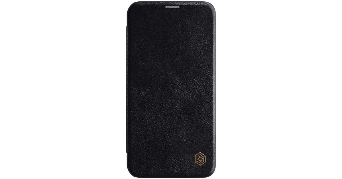 Husa Flip tip carte iPhone 12 Mini - Qin Leather, Nillkin, Neagra