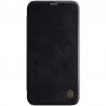 Husa Flip tip carte iPhone 12 Mini - Qin Leather, Nillkin, Neagra