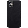 Husa Flip tip carte iPhone 12 Mini - Qin Leather, Nillkin, Neagra