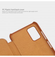 Husa Flip tip carte Samsung Galaxy A03s - Qin Leather, Nillkin, Maro