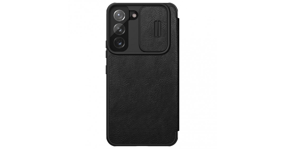 Husa Flip tip carte Samsung Galaxy S22 Plus - Qin Leather, Nillkin, Neagra