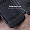 Husa Flip tip carte Samsung Galaxy S22 Ultra - Qin Leather, Nillkin, Neagra