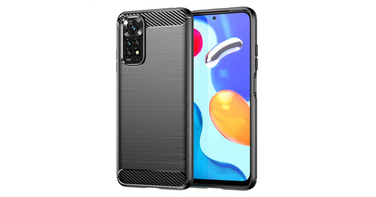 Husa Carcasa spate pentru Xiaomi Redmi Note 11 / Redmi Note 11S , Tpu Carbon Design, Neagra