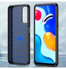 Husa Carcasa spate pentru Xiaomi Redmi Note 11 / Redmi Note 11S , Tpu Carbon Design, Neagra