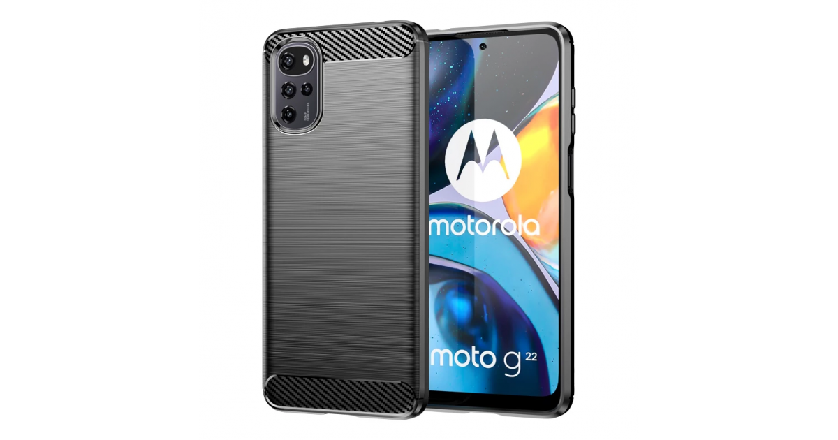 Husa Carcasa Spate - Tpu Carbon - Motorola Moto G22 - Neagra