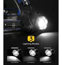 Lanterna de Cap LED T6 - Techsuit (HL-A-04) - Neagra