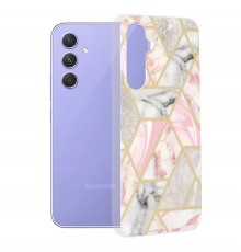 Husa carcasa Spate pentru Samsung Galaxy A54 - Marble Series - Green Hex