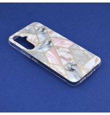 Husa carcasa Spate pentru Samsung Galaxy A54 - Marble Series - Pink Hex