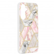 Husa carcasa Spate pentru Samsung Galaxy A54 - Marble Series - Pink Hex