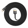 Cablu de Date USB la Lighting 1.5A, 2m - Baseus Cafule (CALKLF-CV1) - Gold Black
