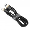 Cablu de Date USB la Lighting 1.5A, 2m - Baseus Cafule (CALKLF-CV1) - Gold Black
