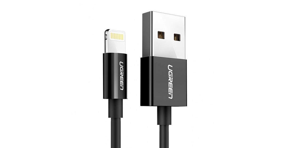 Cablu de Date USB la Lightning, 2m - Ugreen (80823) - Black