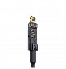 Cablu de Date USB la Lightning 2.4A, 2m - Baseus Explorer Auto Power-Off (CATS000501) - Black