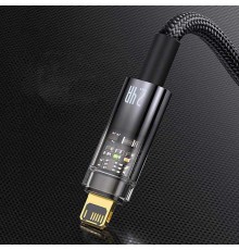 Cablu de Date USB la Lightning 2.4A, 2m - Baseus Explorer Auto Power-Off (CATS000501) - Black