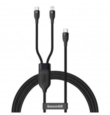 Cablu de Incarcare USB-A la Lightning, Type-C, Micro-USB 20W, 2.4A, 1.2m - Hoco Sunway (U98) - Black